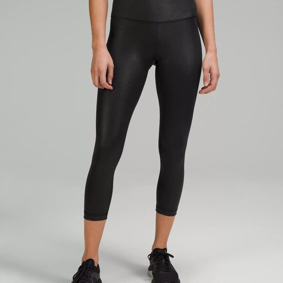 Lululemon Wunder Train High-Rise Crop 23" Foil Size 6 - Picture 3 of 12